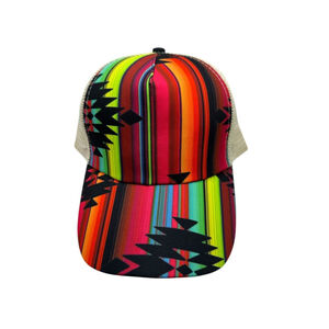 Southwestern Aztec Print Womens Baseball Hat Cap Multicolor Adjustable NEW NWOT